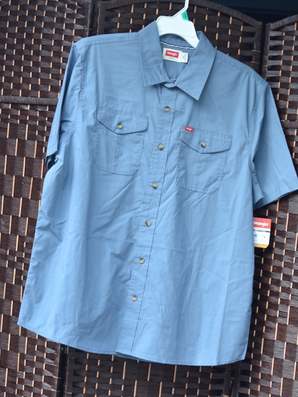 Mens Blue Wrangler Shirt SZ XL NWT